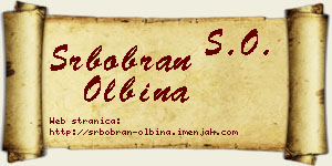 Srbobran Olbina vizit kartica